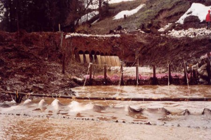 Рекультивация земель, нарушенных соленой пластовой водой ЦДНГ-5 (Осинское месторождение), 2002 год